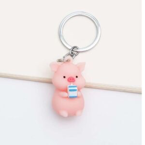Cartoon Pig 🐷 Keychain